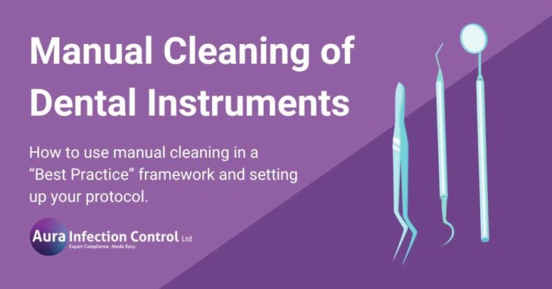 manual cleaning of dental instruments